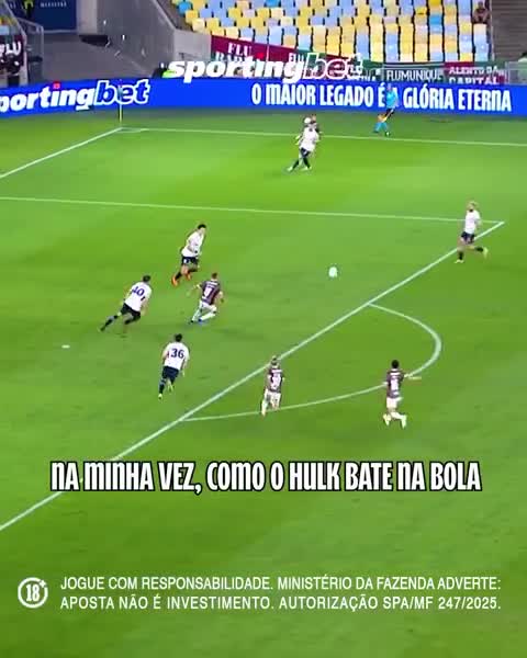 Lance de futebol com comentário bem-humorado da Sportingbet